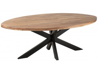 Oválný jídelní stůl s deskou z akáciového dřeva Gerard Acacia - 210*110*76 cm