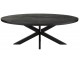 Černý oválný jídelní stůl s deskou z mangového dřeva Gerard Mango - 210*110*76 cm