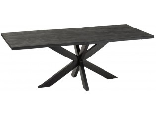 Černý obdélníkový jídelní stůl s deskou z mangového dřeva Gerard Mango - 200*90*76 cm