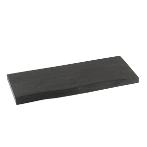Černá nástěnná dřevěná police z mangového dřeva Gerard Mango S - 70*27*4cm