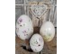 Dekorace keramické vajíčko s barevnými květy - 11*11*17 cm