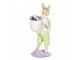 Velikonoční dekorace králíka nesoucího fialky - 11*10*27 cm