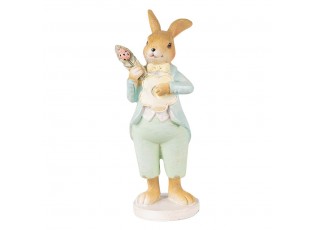 Velikonoční dekorace králík hrající na kytaru ve tvaru květiny - 7*5*15 cm