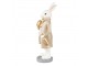 Velikonoční dekorace králík v kabátku držící vajíčko - 7*6*20 cm