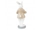 Velikonoční dekorace králík v hnědém kabátku držící vajíčko - 6*6*15 cm