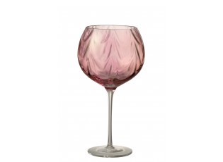 Růžová sklenička na víno Oil wine - Ø 12*21 cm