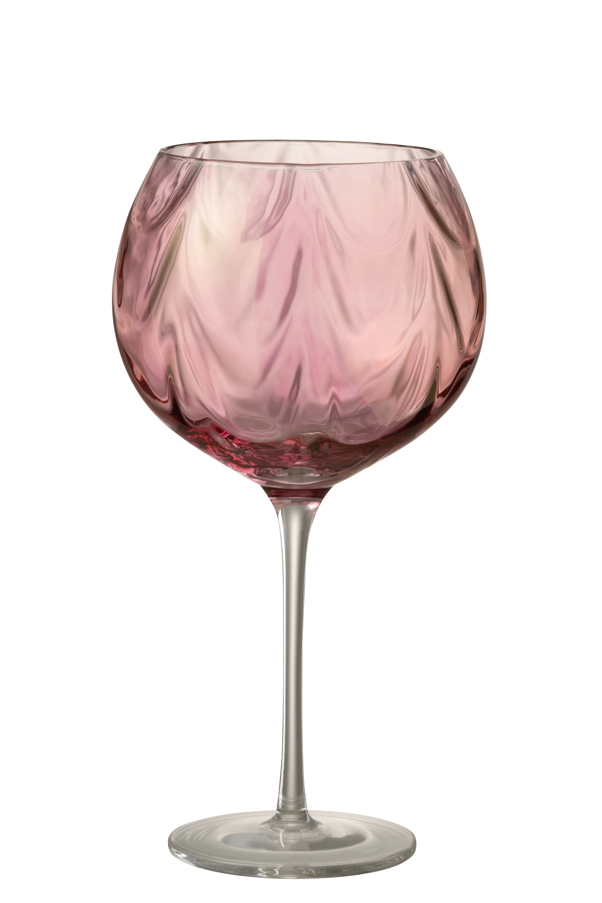 Růžová sklenička na víno Oil wine - Ø 12*21 cm J-Line by Jolipa