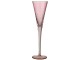 Růžová sklenička na šampaňské Oil transparent - Ø 7*28 cm