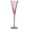 Růžová sklenička na šampaňské Oil transparent - Ø 7*28 cm Materiál : skloBarva : růžová