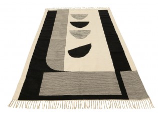 Béžovo - černý vzorovaný koberec Tokyo - 198*302cm
