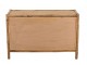 Hnědá antik dřevěná komoda s ratanovým výpletem Ozara - 100*40*65cm