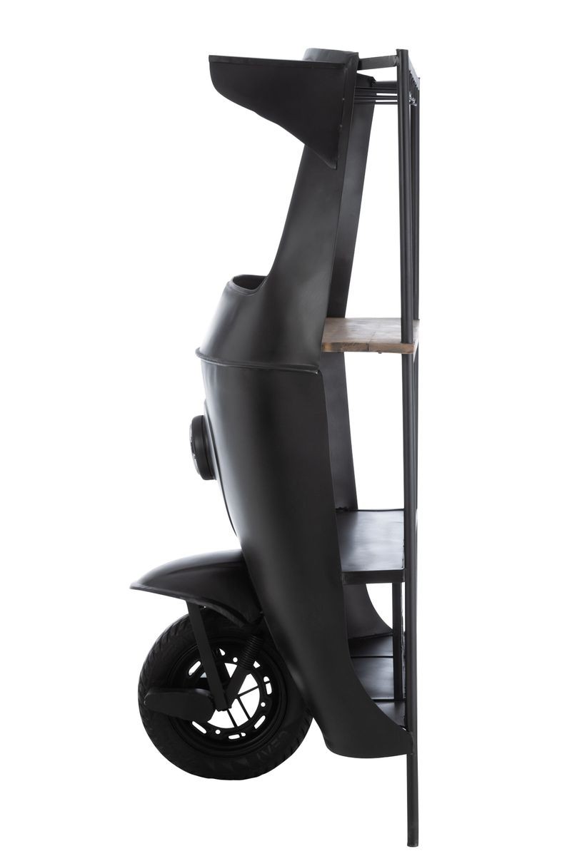 Černý retro bar na skleničky a láhve vína Tuktuk Bike Bar - 97*60*165 cm
