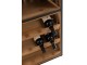 Černá kovovo-dřevěná barová skříň na skleničky a láhve vína Vine Cabinet - 60*30*160 cm