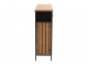 Černá kovovo-dřevěná barová komoda na skleničky a láhve vína Vine Cabinet - 121*31*94 cm