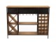 Černá kovovo-dřevěná barová komoda na skleničky a láhve vína Vine Cabinet - 121*31*94 cm