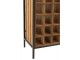 Černá kovovo-dřevěná barová komoda na skleničky a láhve vína Vine Cabinet - 121*31*94 cm