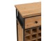 Černá kovovo-dřevěná barová komoda na skleničky a láhve vína Vine Cabinet - 121*31*94 cm