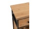 Černá kovovo-dřevěná barová komoda na skleničky a láhve vína Vine Cabinet - 121*31*94 cm