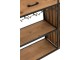 Černá kovovo-dřevěná barová komoda na skleničky a láhve vína Vine Cabinet - 121*31*94 cm