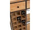 Černá kovovo-dřevěná barová komoda na skleničky a láhve vína Vine Cabinet - 121*31*94 cm