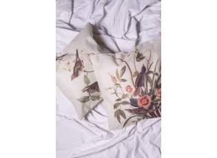 Povlak na polštář s motivem ptáků a květů - 43*43 cm