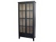 Černá antik dřevěná skříň / vitrína s policemi Floriette - 105*40*200 cm