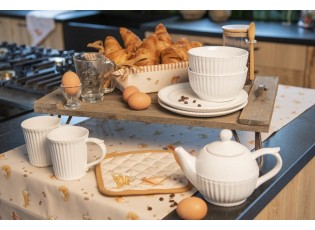 Béžový košík na pečivo Your Favorie Breakfast - 35*35*8 cm