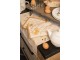 Béžová kulatá bavlněná utěrka Your Favorite Breakfast - Ø 80 cm