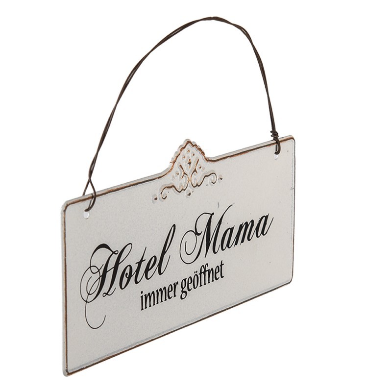 Plechová nástěnná cedule Mama Hotel - 21*15 cm
