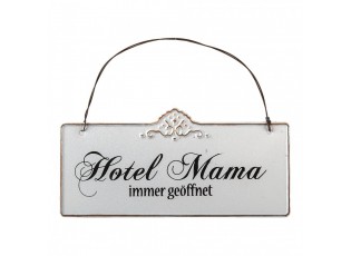 Plechová nástěnná cedule Mama Hotel - 21*15 cm