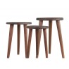 3ks retro dřěvěná stolička Grimaud Unique - Ø26*38/ Ø26*34/ Ø22*30cm
Materiál : recyklované dřevoBarva : hnědá antik

