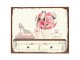 Béžová antik kovová cedule Rose Paris - 25*1*20 cm