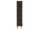 Černá kovovo-dřevěná skříň se šuplíky na nožičkách Closet High - 80*35*180 cm