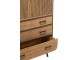 Černá kovovo-dřevěná skříň se šuplíky na nožičkách Closet High - 80*35*180 cm