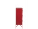 Červená antik kovová komoda s 9ti boxy na nožičkách Matal red - 86*41*114cm