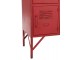 Červená antik kovová komoda s 9ti boxy na nožičkách Matal red - 86*41*114cm