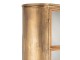 Bronzová antik kovová skříň na nožičkách s prosklenými dveřmi Clo Antique - 110*42*183 cm
