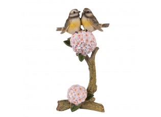 Velikonoční dekorace sýkorky na větvičce s květy - 10*6*19 cm