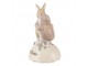 Velikonoční dekorace králíček s kuřátkem Happy Easter - 8*8*13 cm