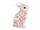 Dekorativní soška králíček posetý květinami - 16*35*25cm