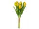 Kytice 7ks žlutých realistických tulipánů - 31cm