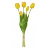 Kytice 5ks žlutých realistických tulipánů - 40cm Materiál: plasticBarva: zelená, žlutá