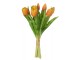 Kytice 7ks oranžových realistických tulipánů - 31cm