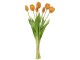 Kytice 7ks oranžových realistických tulipánů - 45cm