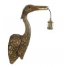 Bronzová antik nástěnná lampa jeřáb Crane - 30*16*48 cm / E27 Barva: bronzová antikMateriál: polyresin, kov
Údržba: Otřete vlhkým hadříkem