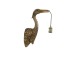 Bronzová antik nástěnná lampa jeřáb Crane - 30*16*48 cm / E27