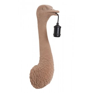 Písková nástěnná lampa pštros Ostrich velvet sand - 18*15*57 cm / E27