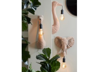 Písková nástěnná lampa pštros Ostrich velvet sand - 18*15*57 cm / E27