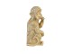 Zlatá antik nástěnná dekorativní soška opice - 10*9*20 cm