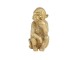 Zlatá antik nástěnná dekorativní soška opice - 10*9*20 cm